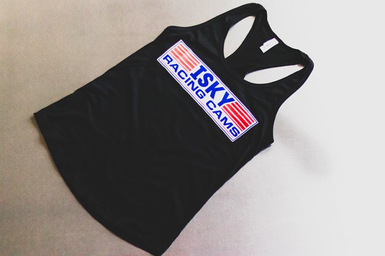 Isky Ladies Raceback Front Logo Tank Top [LADIESRACERBACK] - $19.95 : ISKY  Racing Cams, Do It Right