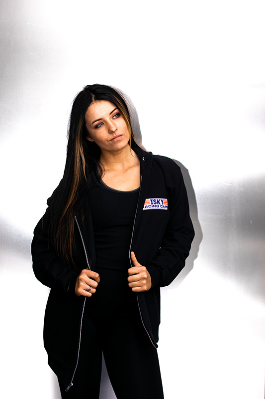 Isky Small Front, Large Back Logo Black Zip Hoodie